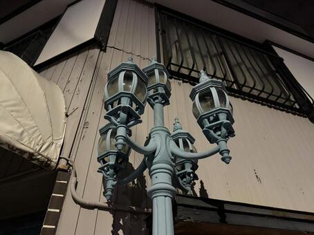 夜のレトロな街灯 街灯,外灯,ランプの写真素材