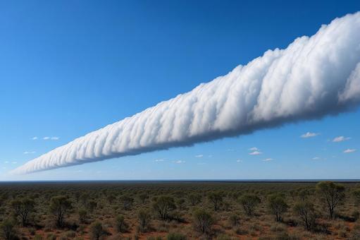 地平線まで続く壮大なローリング雲現象 地平線まで続く壮大なローリング雲現象の写真