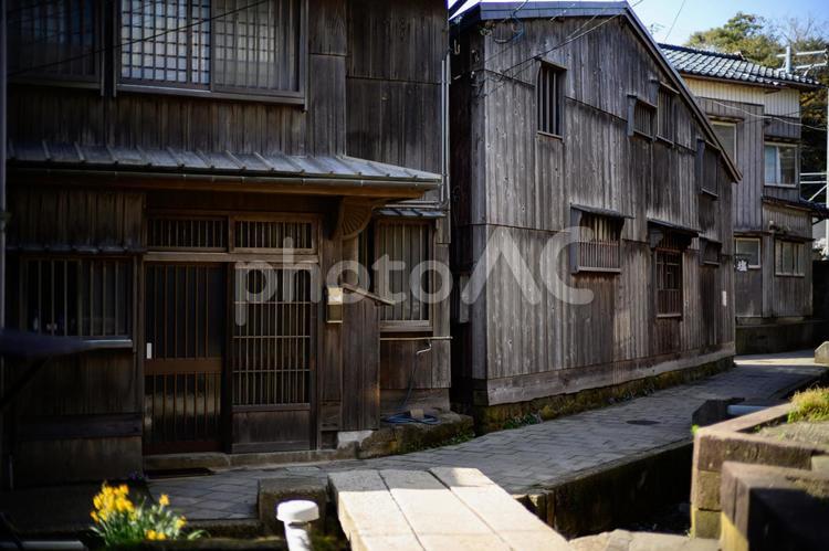 宿根木の町並み 宿根木の町並み,宿根木,町並みの写真素材