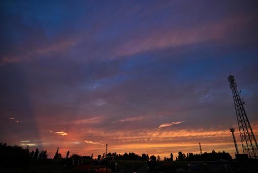 夕焼け 2025/9/9 夕焼け 2025/9/9 夕焼け,夕暮れ,夕方の写真素材