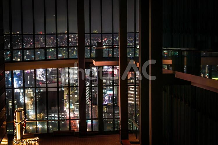 名古屋の夜景（スカイプロムナードから）１ イルミネーション,キラキラ,タワーの写真素材
