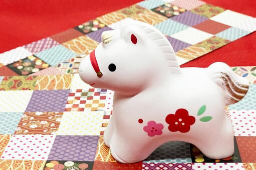 年賀状素材 午 年賀状,午,干支の写真素材