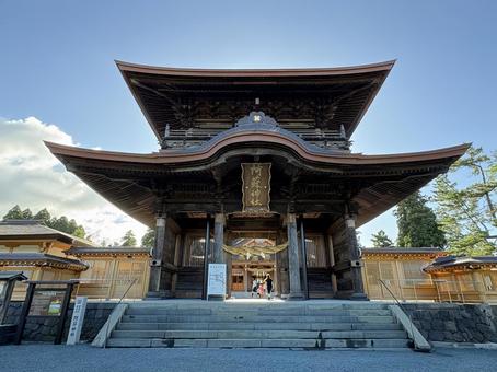 神社 阿蘇,神社,熊本の写真素材