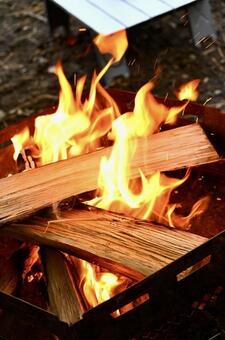 焚火　キャンプ 焚き火,キャンプ,火の写真素材