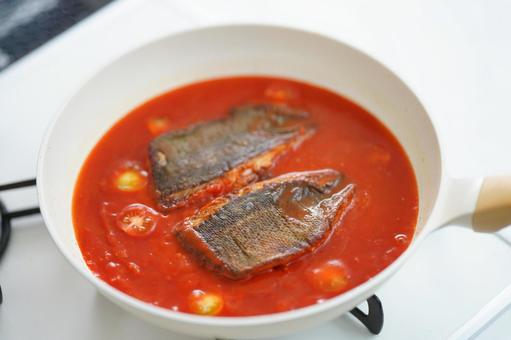 魚のトマト煮 魚のトマト煮 魚,トマト煮,煮込み料理の写真素材