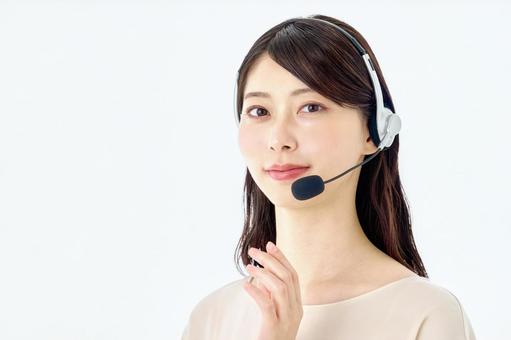 女性オペレーター コールセンター 女性オペレーター コールセンター オペレーター,ビジネス,コールセンターの写真素材