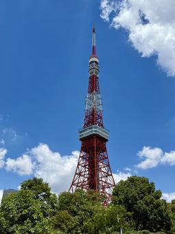 Photo, tokyo, tower, sky, 