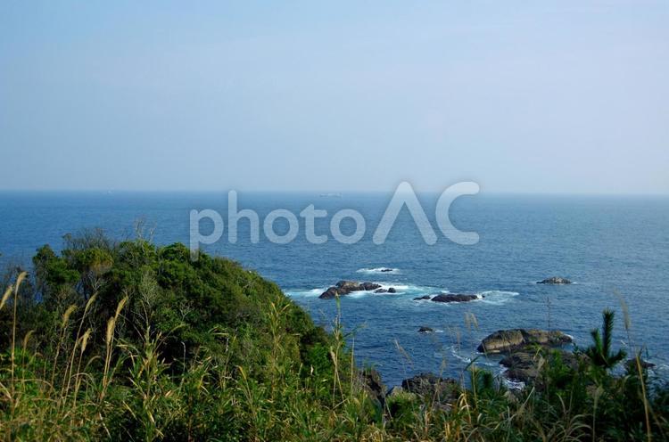 海と丘 海,波,丘の写真素材