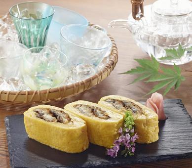 う巻き う巻き う巻き,鰻,玉子焼きの写真素材