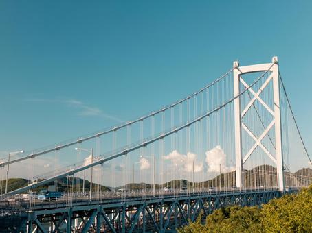 因島大橋 因島大橋,吊り橋,しまなみ街道の写真素材