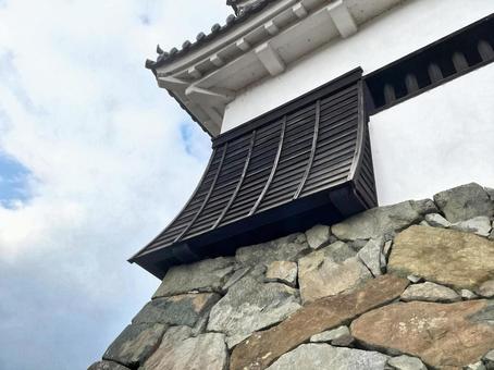 Photo, continent city, castle tower, honmaru, 