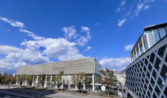 大分県立美術館 OPAM 大分県立美術館,opam,坂茂の写真素材