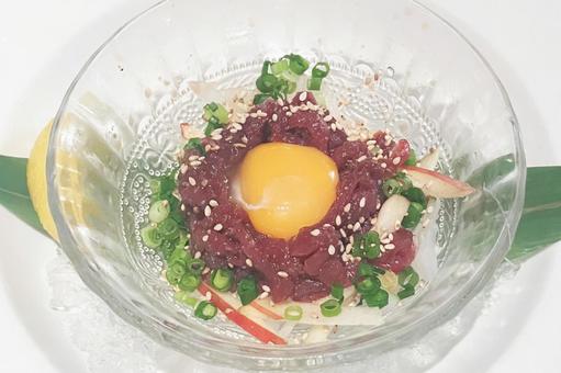 馬肉のユッケ 馬肉のユッケの写真
