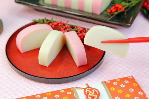 かまぼこ かまぼこ かまぼこ,紅白かまぼこ,おせち料理の写真素材