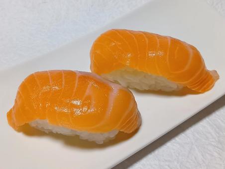 サーモン　握り寿司 サーモン,握り寿司,日本料理の写真素材