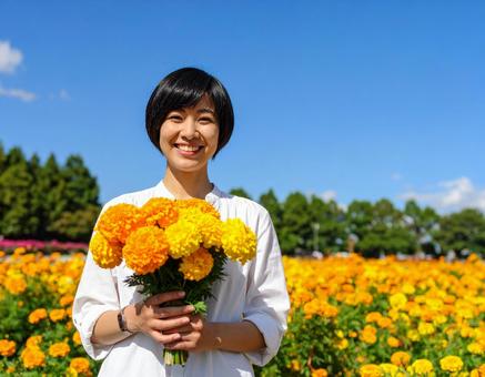 マリーゴールドの彼女の写真