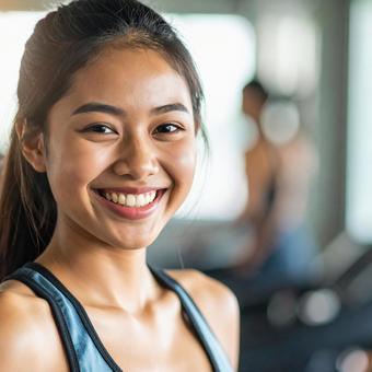 ジムで汗を流すの写真