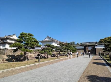 お城（大阪城）の写真