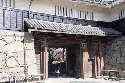 松本城 黒門 松本城,黒門,城門の写真素材