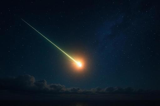 夜空を切り裂く大火球、迫力の天体ショー 夜空を切り裂く大火球、迫力の天体ショーの写真