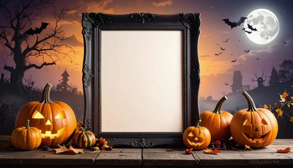 ハロウィンの不気味なフレーム ハロウィンの不気味なフレームの写真