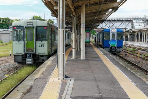 小海線 小海線 小諸,小諸駅,鉄道の写真素材