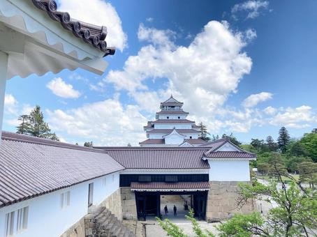 福島県 鶴ヶ城(会津若松城) 福島県 鶴ヶ城(会津若松城) お城,会津若松,鶴ヶ城の写真素材