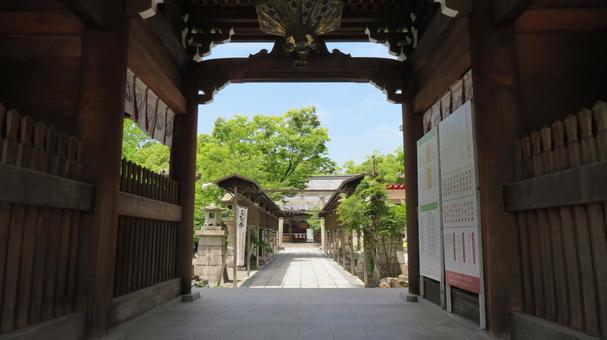 From the tower gate to the worship hall of Kasuga Shrine, Kuwana Sect, JPG