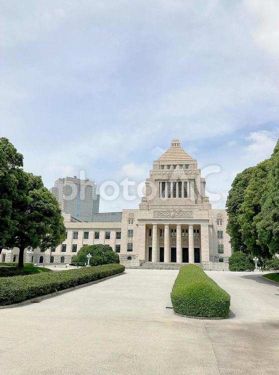 東京風景・国会議事堂 国会議事堂,千代田区,永田町の写真素材