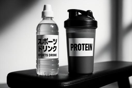 プロテインとドリンク プロテインとドリンクの写真