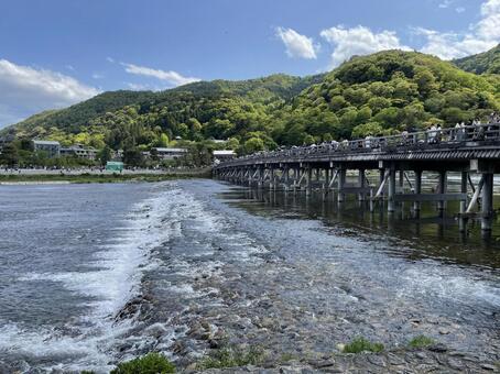 渡月橋 渡月橋,京都,嵐山の写真素材
