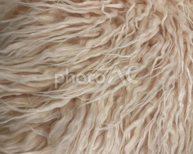 エコファー　テクスチャ　ベージュ（4） エコファー,ベージュ,オフホワイトの写真素材