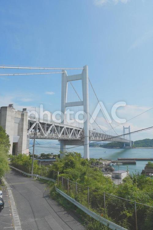 夏の瀬戸内海と瀬戸大橋 瀬戸大橋,瀬戸内海,夏の写真素材