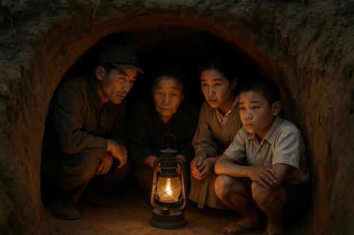 戦時中の防空壕 戦時中の防空壕の写真