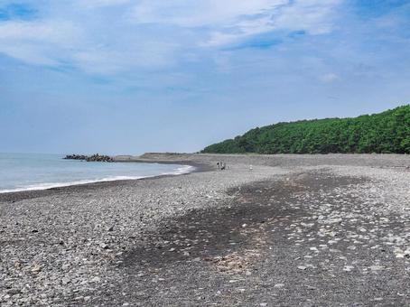 静岡県三保海岸から南西側を眺める 静岡県三保海岸から南西側を眺める 三保海岸,三保の松原,静岡県の写真素材