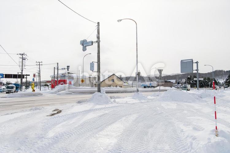 北海道　旭川　忠和　雪景色 日本,北海道,旭川の写真素材