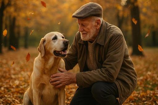 秋色に染まる犬との時間 秋色に染まる犬との時間の写真