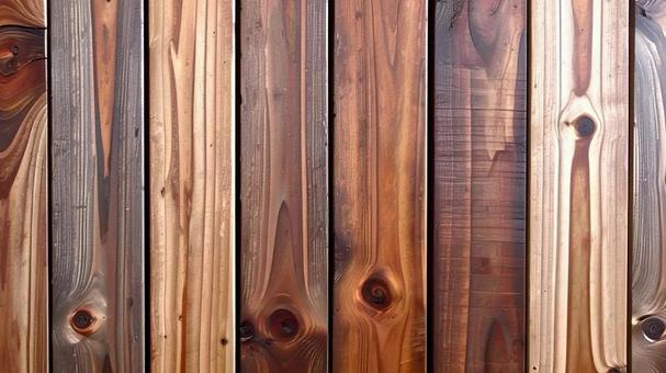 茶色の木目　板材の写真