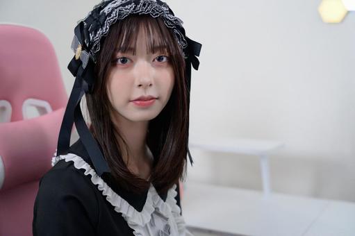 カメラ目線の地雷系女子 カメラ目線の地雷系女子 20代,女性,地雷系女子の写真素材