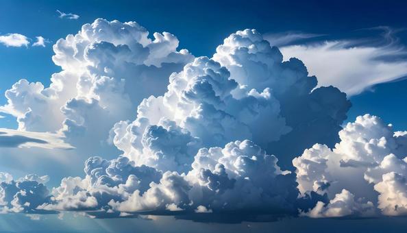 青空と白い雲 積乱雲 青空と白い雲 積乱雲の写真