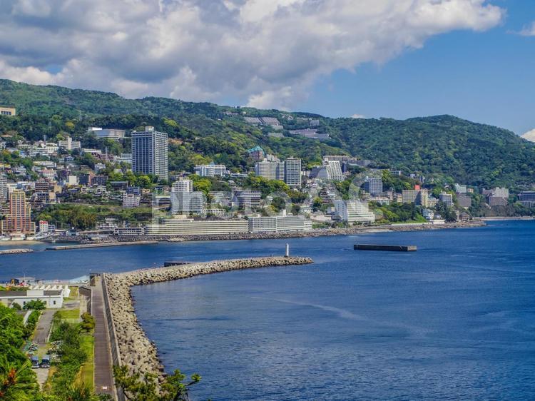 【静岡県】熱海市の風景 熱海市,絶景,静岡県の写真素材
