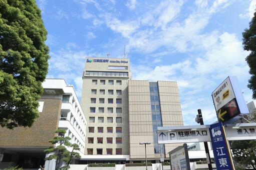江東区役所 江東区役所,東陽町,江東区の写真素材