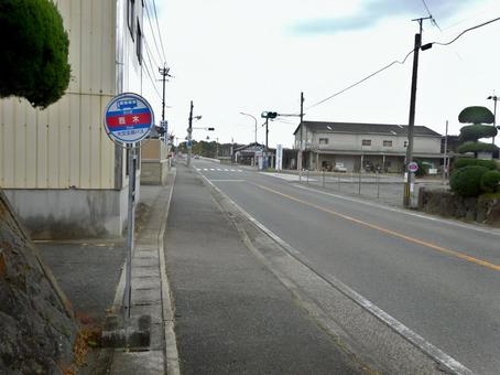 西木バス停留所 西木バス停,バス停留所,大分県宇佐市西木の写真素材