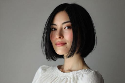 美しいボブヘア日本女性 美しいボブヘア日本女性の写真