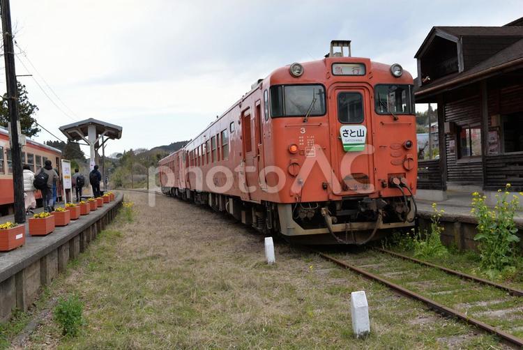 小湊鉄道　さと山号① さと山号,小湊鉄道,上総中野駅の写真素材