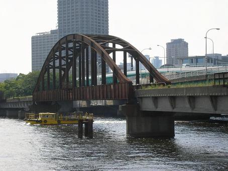 旧晴海鉄道橋（晴海橋梁） 豊洲,東京都,江東区の写真素材