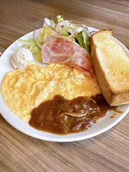 朝食　モーニングサービス　縦位置 モーニング,朝食,喫茶店の写真素材