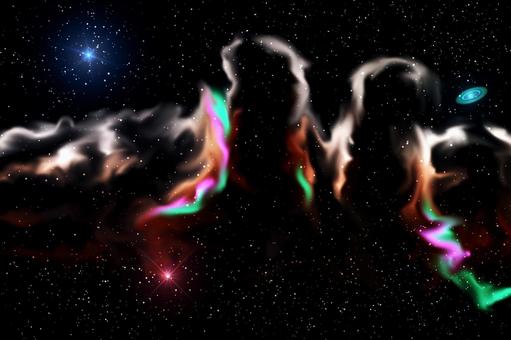 幻想的背景素材　散光星雲と深宇宙 深宇宙,宇宙,散光星雲の写真素材