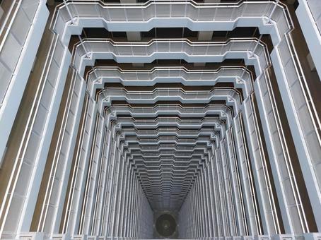 Overlooking the atrium of the building, JPG