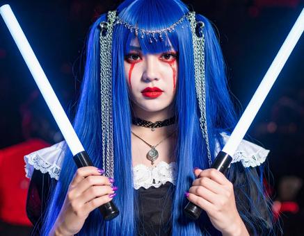 地雷系女子今日は推しに合える大事なライブ 地雷系女子今日は推しに合える大事なライブ 地雷系,推し活,女子の写真素材